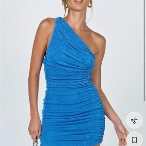 Lioness Vibrant Blue One-Shoulder Dress